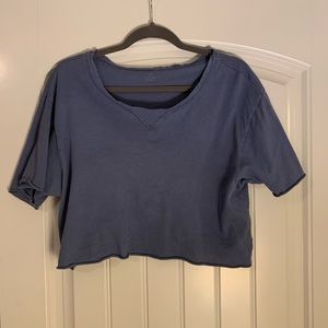 American eagle Blue cropped tee shirt offline